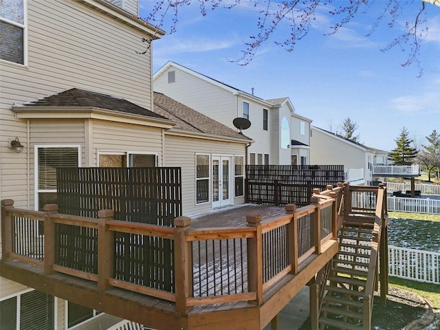 wooden deck with fence