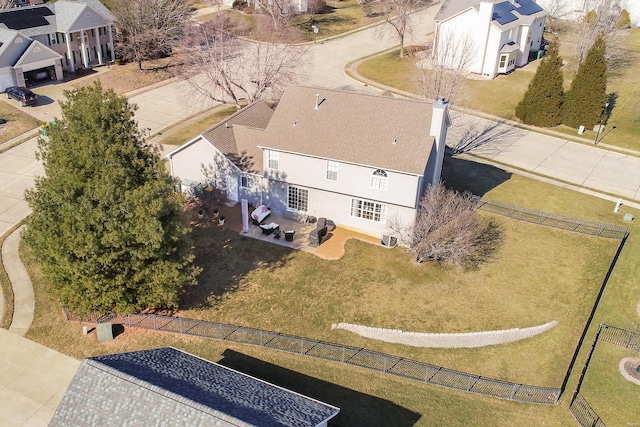 drone / aerial view with a residential view