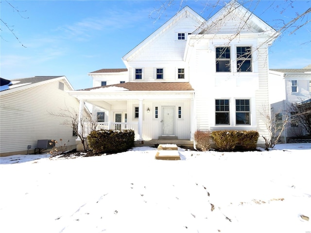 view of front of property with a porch