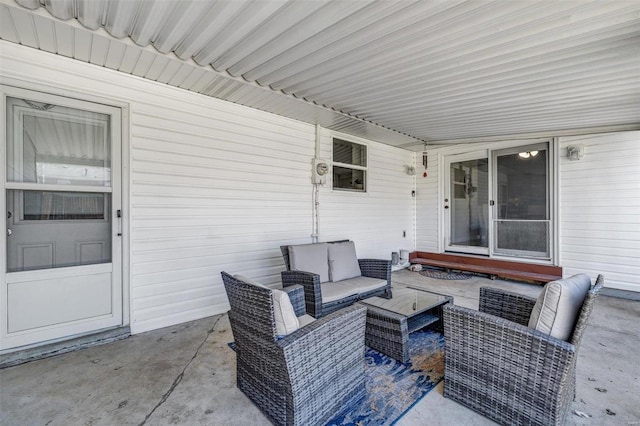 view of patio / terrace featuring an outdoor living space