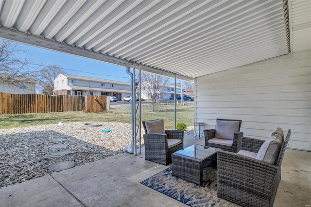 view of patio with fence