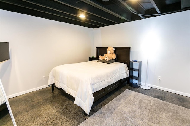 bedroom featuring baseboards