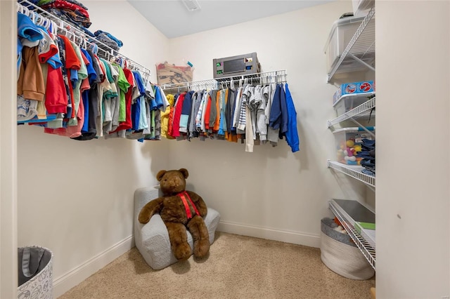 view of walk in closet