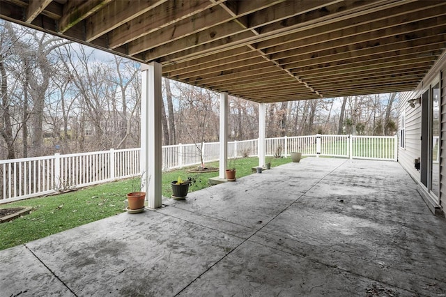 view of patio / terrace featuring a fenced backyard