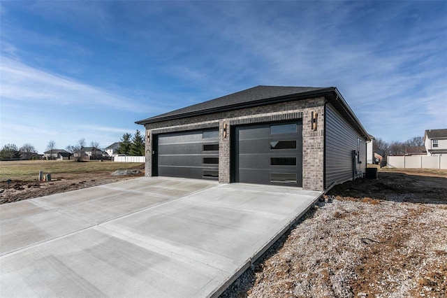 garage with driveway