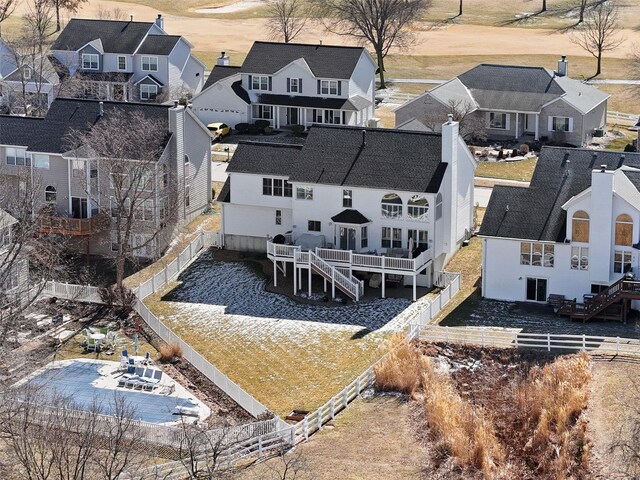 birds eye view of property featuring a residential view