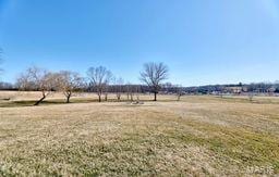 view of yard with a rural view