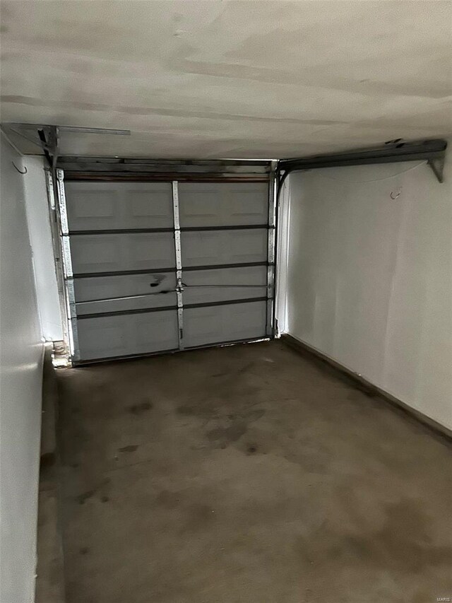 garage with baseboards