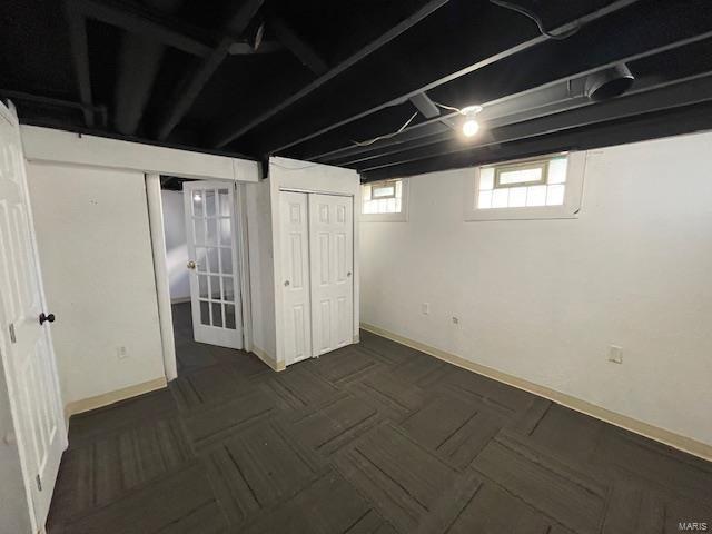 view of basement