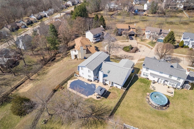 aerial view featuring a residential view