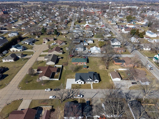 bird's eye view featuring a residential view