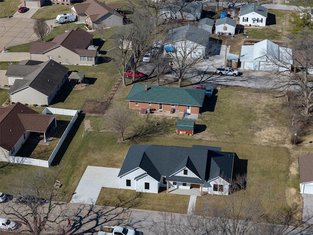 birds eye view of property featuring a residential view