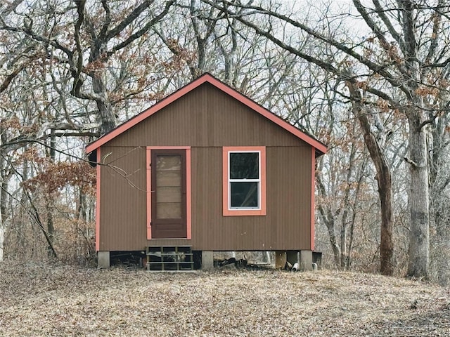 view of outbuilding with entry steps