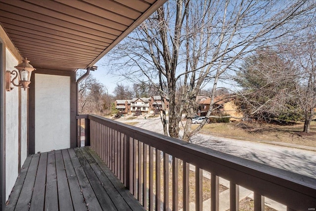 balcony featuring a residential view