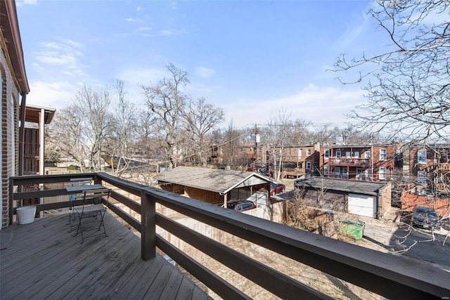 view of wooden terrace