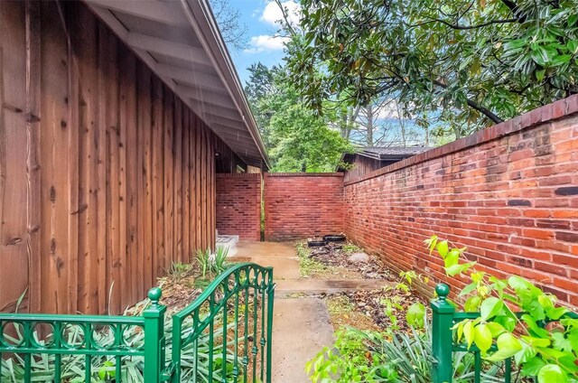 view of yard with a patio and fence