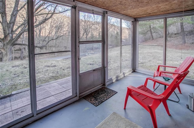 view of sunroom