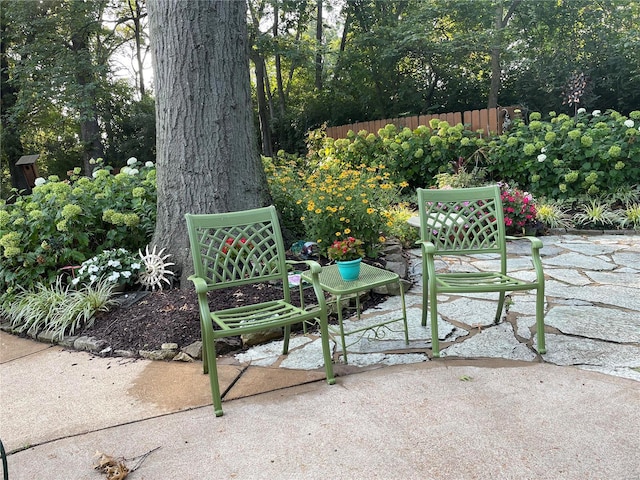 view of patio / terrace with fence