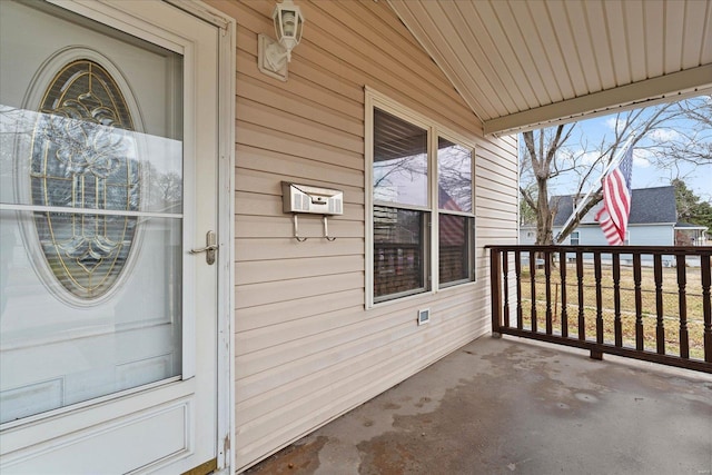 exterior space with a porch