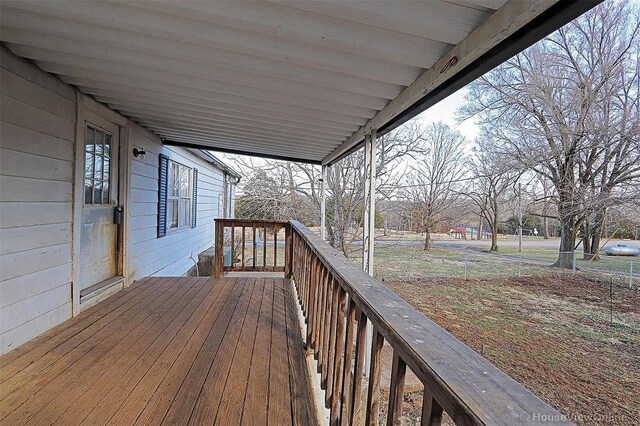 view of wooden deck