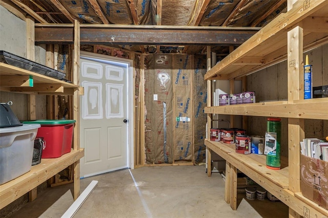 view of storage room