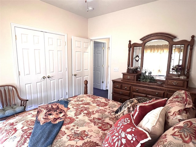 bedroom featuring a closet