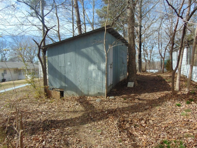 view of shed