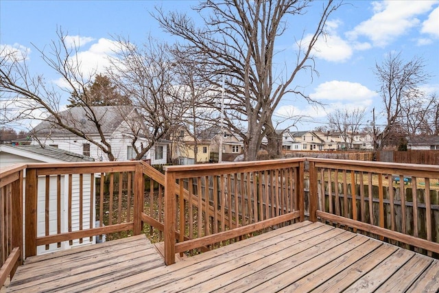 deck featuring a residential view