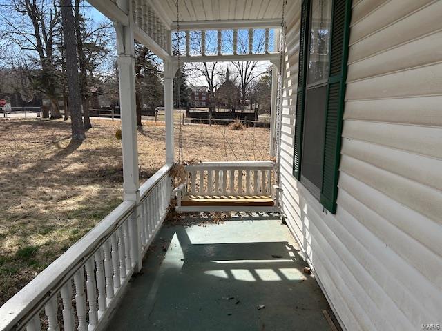 view of patio with covered porch