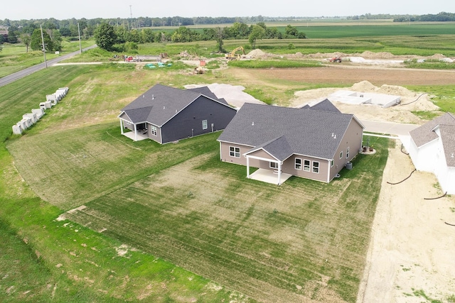 aerial view with a rural view