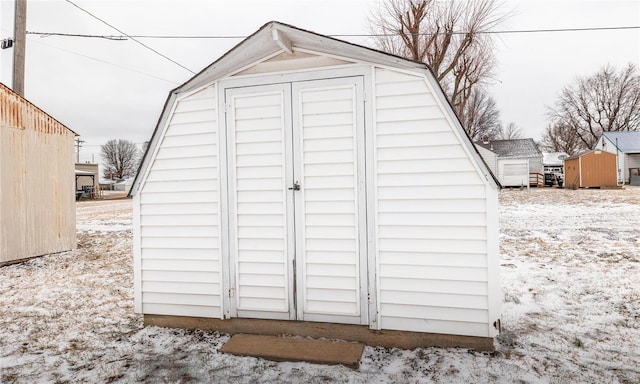 view of shed