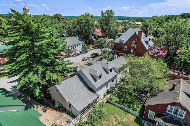 bird's eye view with a residential view