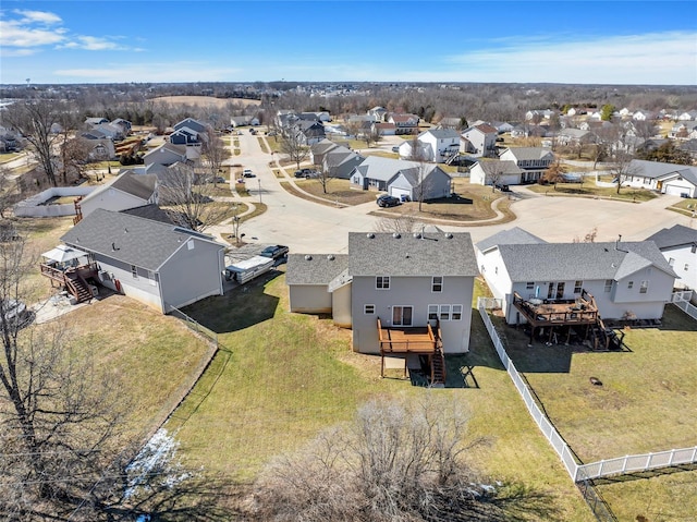 drone / aerial view featuring a residential view