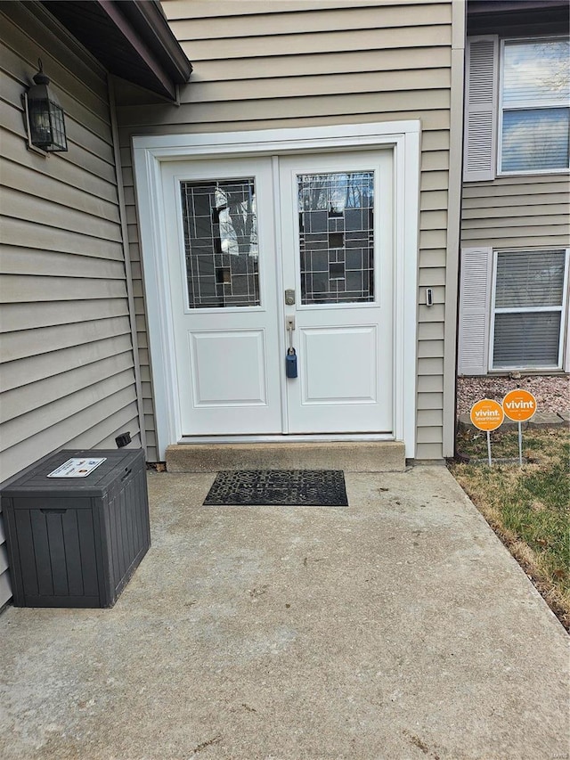 view of doorway to property