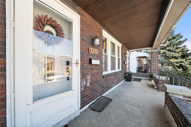 view of patio with covered porch