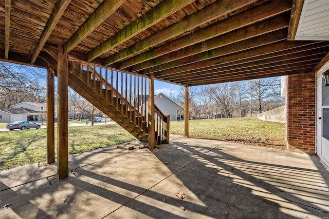 view of patio / terrace with stairs