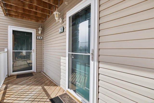 view of doorway to property