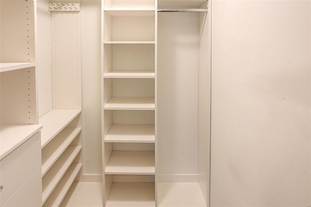 view of walk in closet