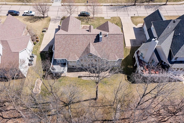 birds eye view of property featuring a residential view