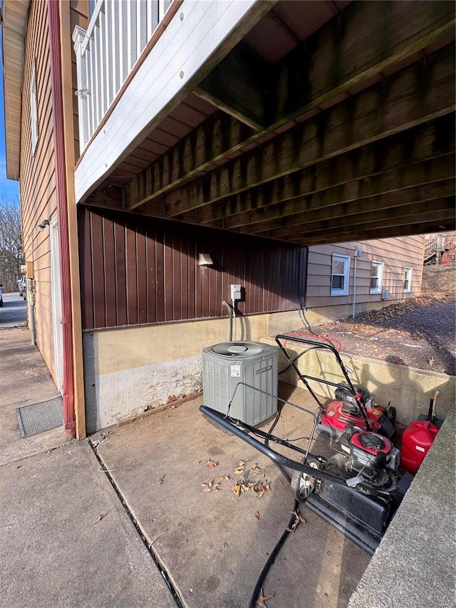 view of patio with central AC