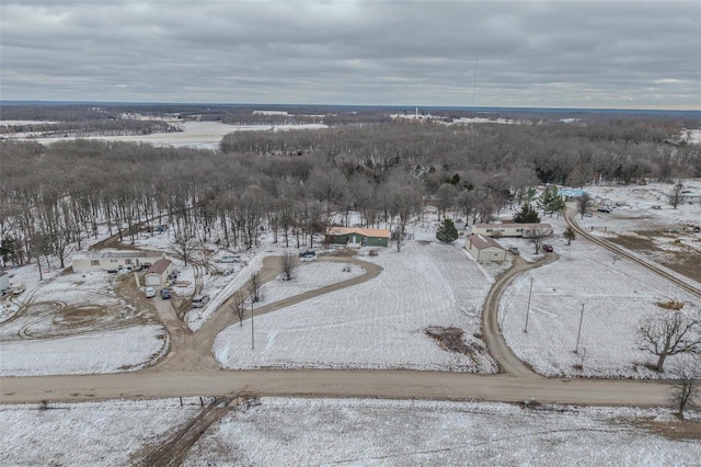 view of snowy aerial view