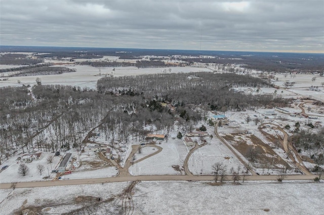 view of snowy aerial view