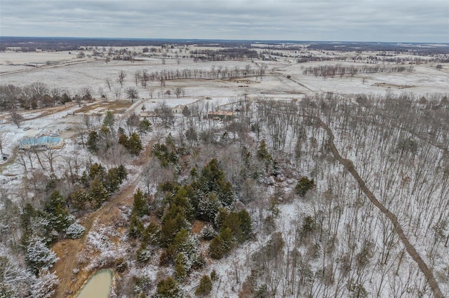 aerial view with a rural view