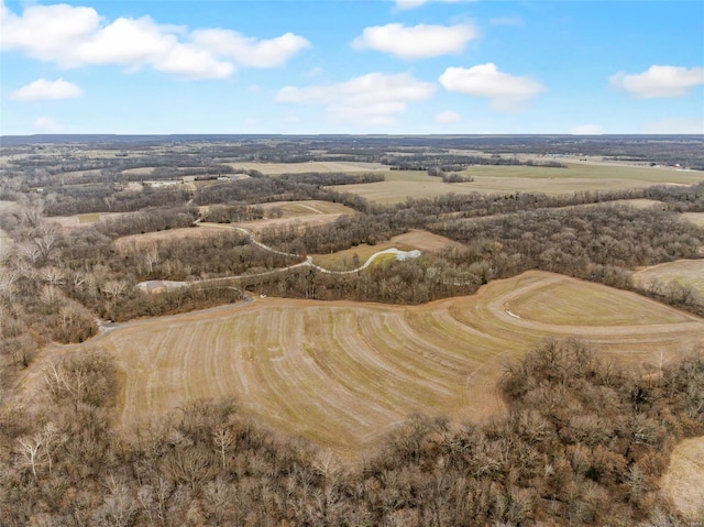 bird's eye view featuring a rural view