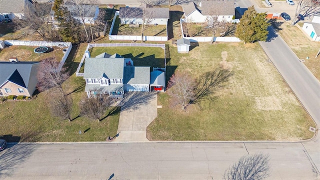 drone / aerial view featuring a residential view