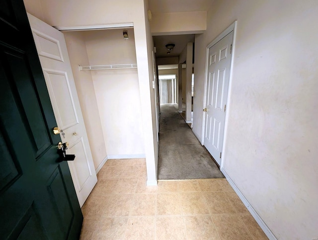 corridor with baseboards