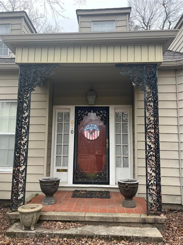 view of doorway to property