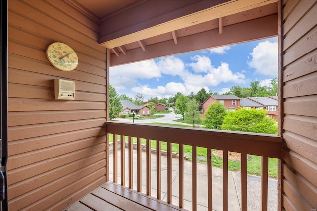 balcony with a residential view