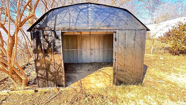 view of shed