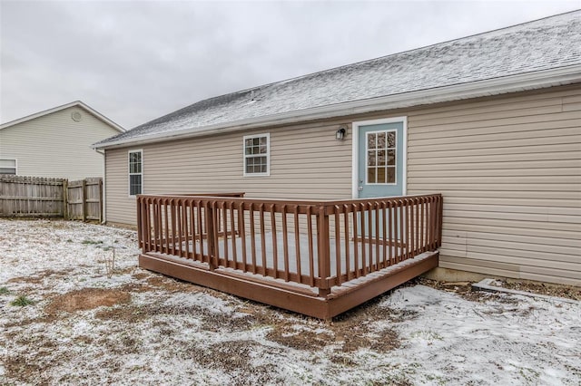 deck with fence